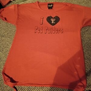Texas Tech “I ❤️ Red Raiders” Tee – Red – Size L (14)